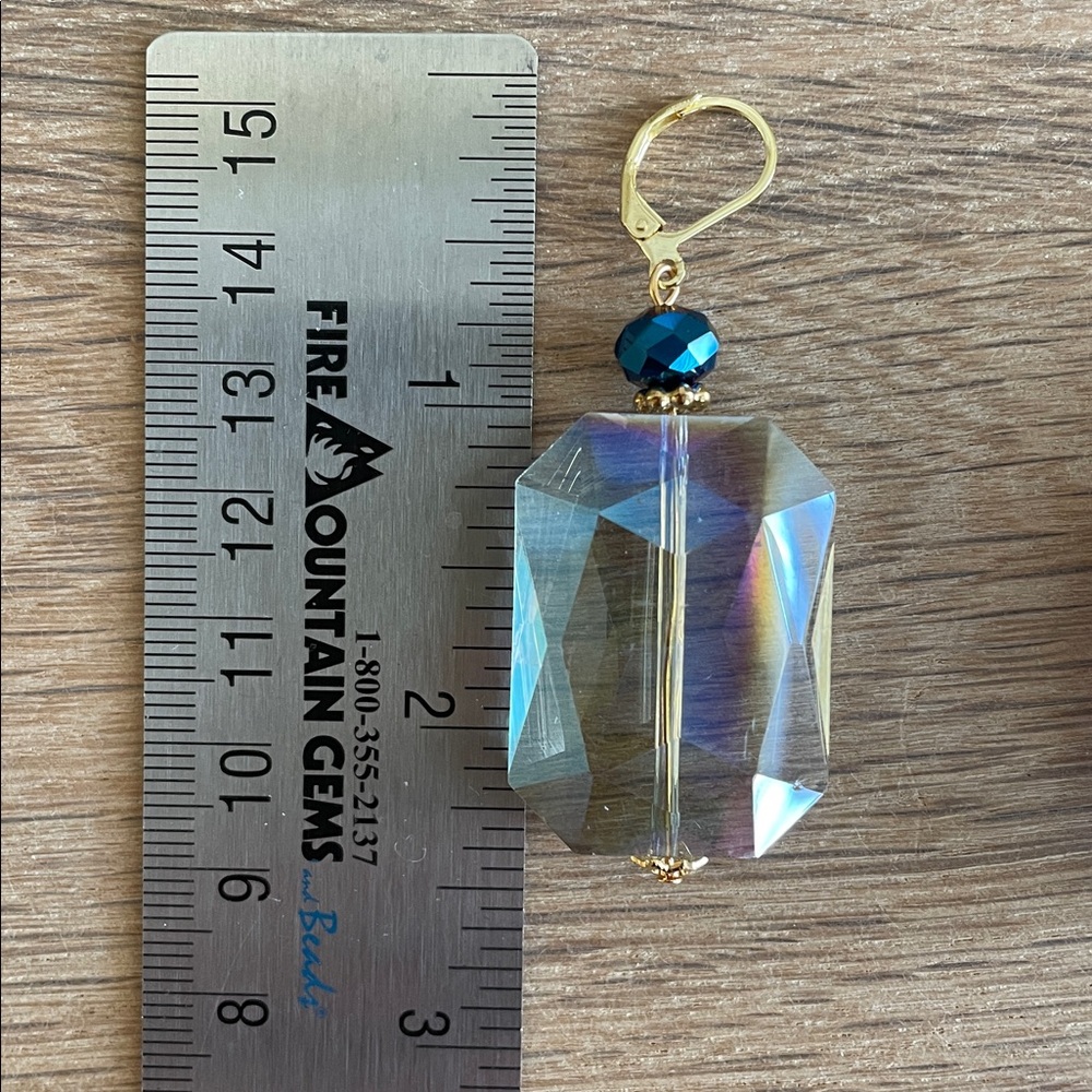 HAND CRAFTED BLUE CRYSTAL EARRINGS
Oversized Statement Occasion Artisan Prom - Picture 7 of 12